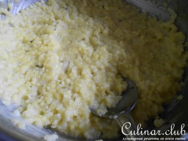 Чесночные гренки из пшенной каши