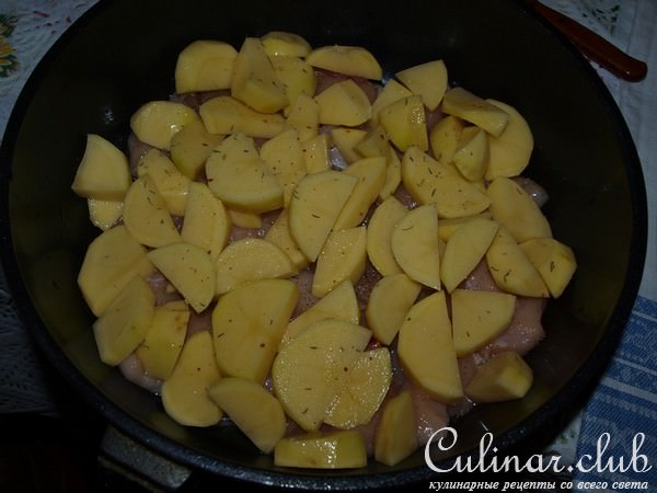 тушенные овощи с курицой ( по турецки)