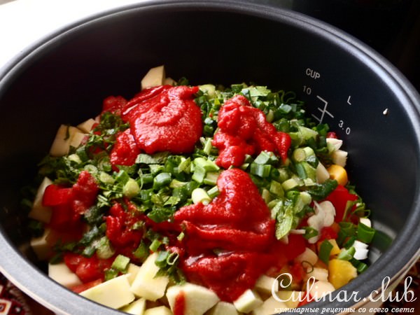 Рататуй с куриным мясом(моё вольное прочтение)