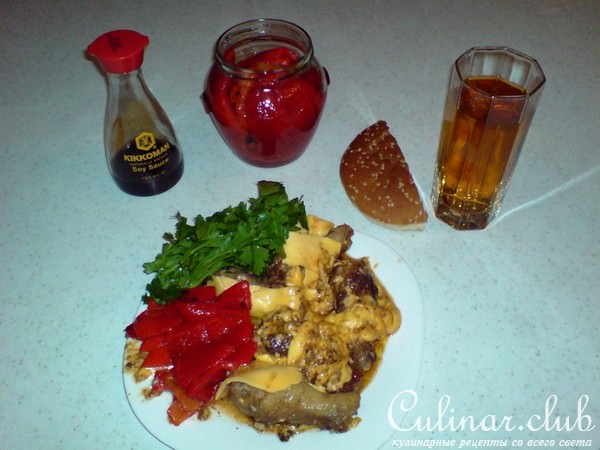 Голень цыпленка с сыром