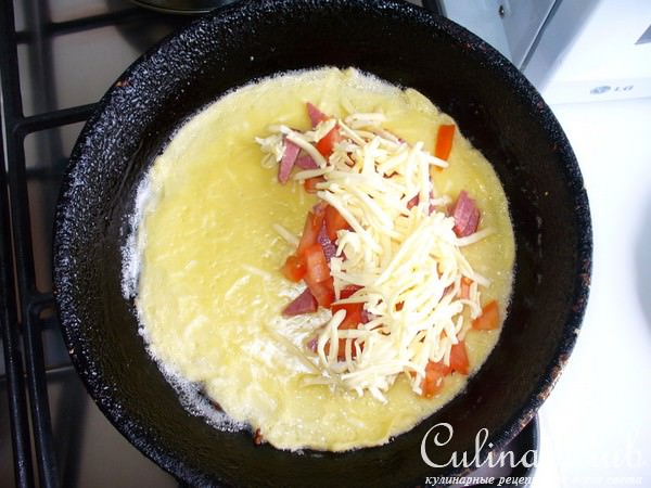 Блинчики с ананасовой и томатной начинками