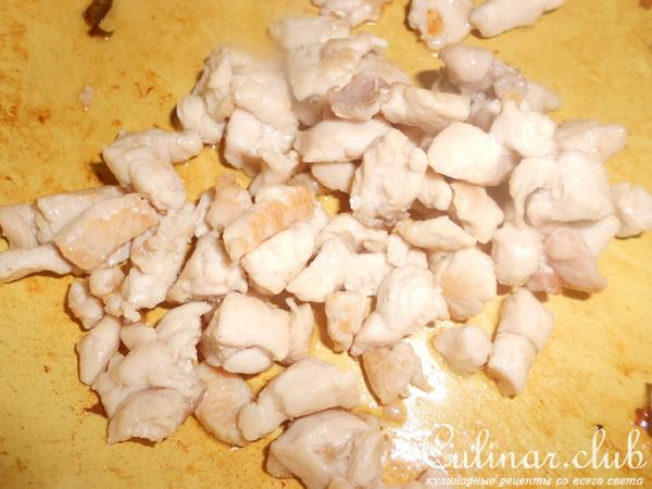 Запеченная курица с грибами в тарталетках