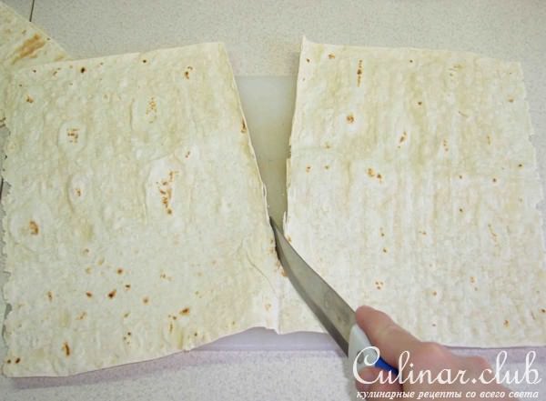Лаваш с зеленью и сыром