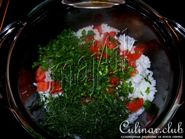 Баклажановые рулетики с рисово-овощной начинкой