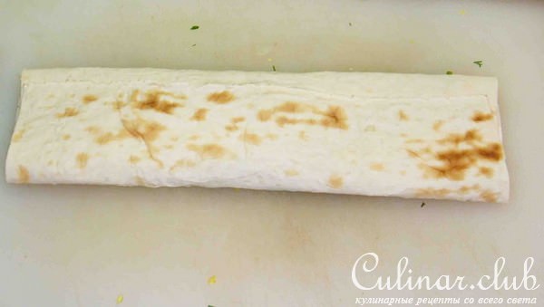 Лаваш с зеленью и сыром