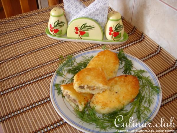Картофельные зразы с печенью и брынзой