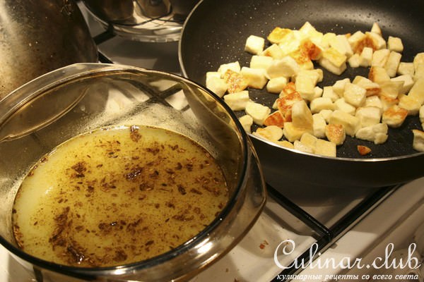 Панир Масала (Жаренные сырные кубики с пряностями)