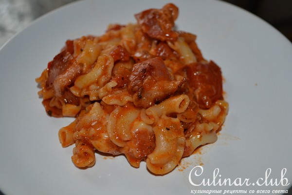 Макароны с пьяным томатным соусом