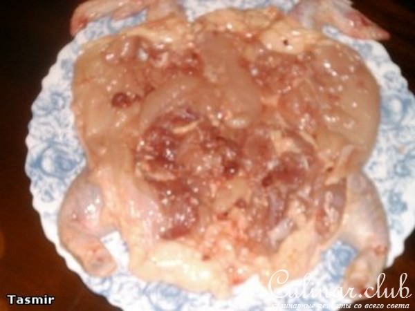 Куриный рулет с плавленным сыром и беконом