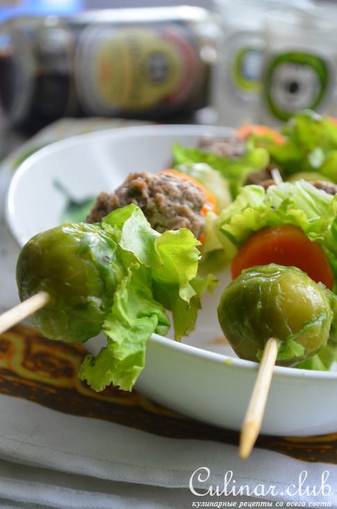 Фрикадельки с вермишелью и овощами
