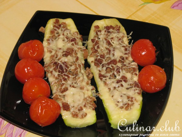 запеченые цукини с фаршем