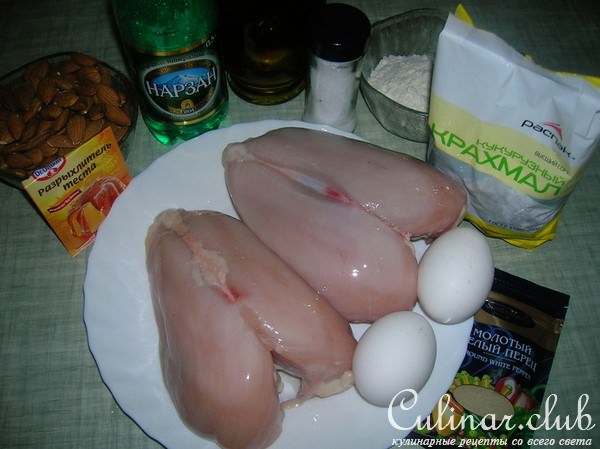 Миндальная куриная грудка ( изысканный и нежнейший вкус))
