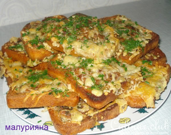 Гренки мясные
