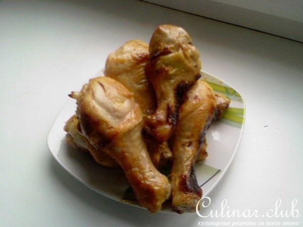 Куриные голяшечки в хмельном медовом соусе