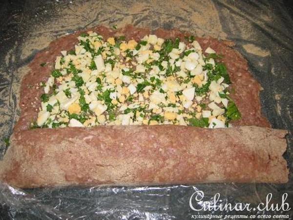 рулет из фарша с начинкой