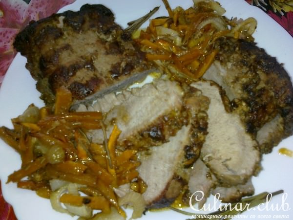 РОСТБИФ с овощами и картофелем.