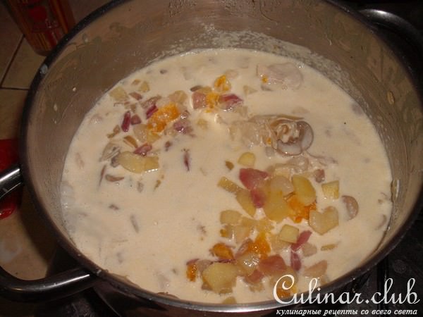 куринная грудка с фруктами