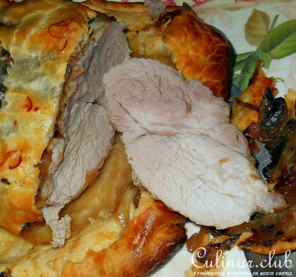 запеченное мясо в тесте