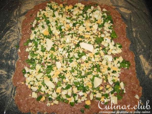 рулет из фарша с начинкой