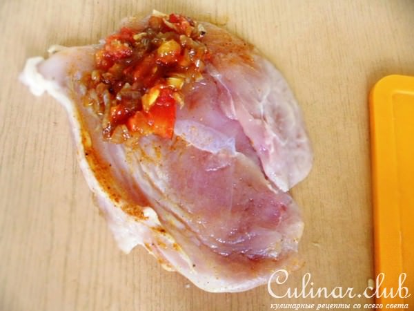 Куриные рулетики с овощами