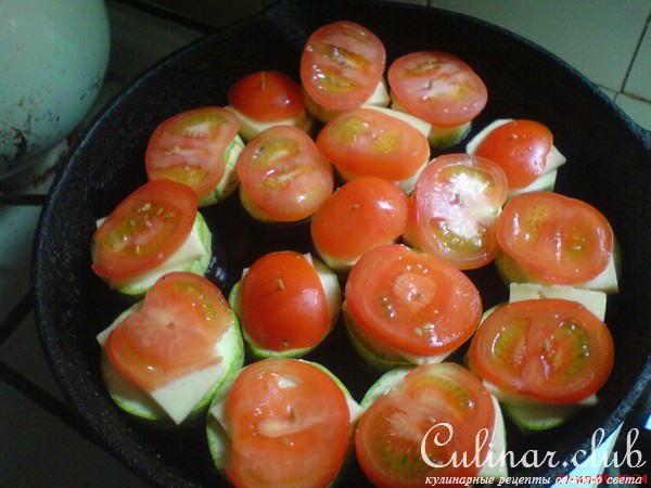 Башенки из овощей с сыром