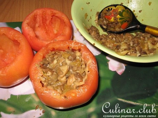 Помидоры с грибами (мой вариант)