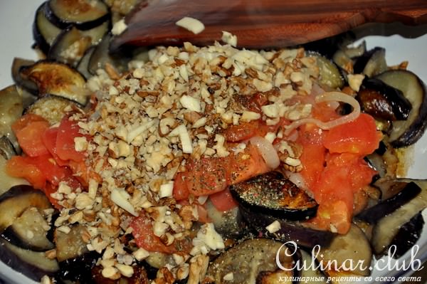 Закуска из баклажанов с грецкими орехами