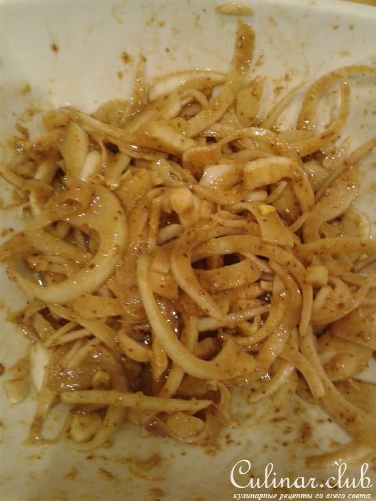 Закуска из баклажана и маша с маринованным фенхелем и моцареллой