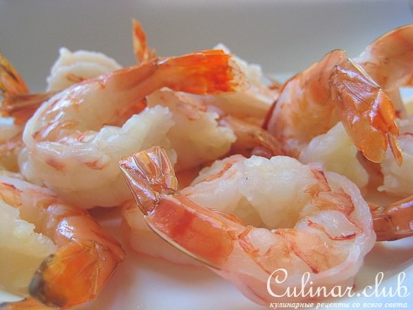 Креветки с ароматным маслом "Морская лагуна".