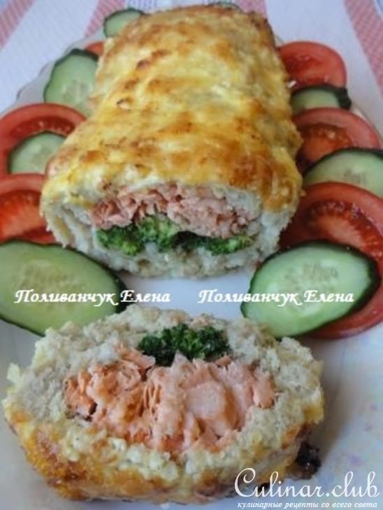 "Запеканка из 2 видов рыбы по царски"