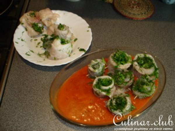 Белые рыбные рулетики