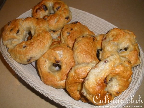 Бейгель с клюквой, кривенький, но жутко вкусный!