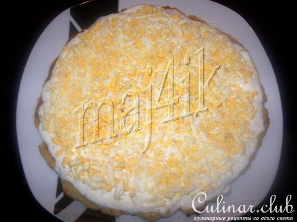 Куриный торт "Грибное кольцо"