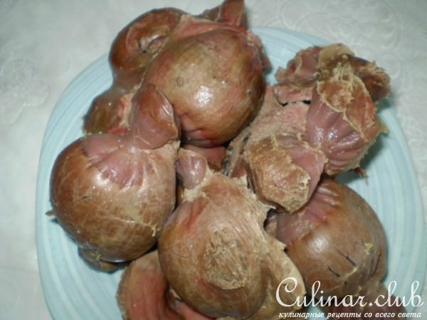 острая закуска из куриных желудков
