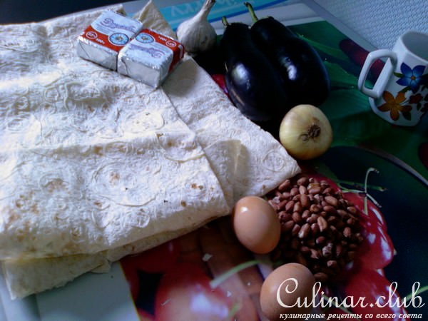 Вариант начинки для рулета из лаваша.