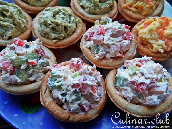 Тарталетки с тремя начинками