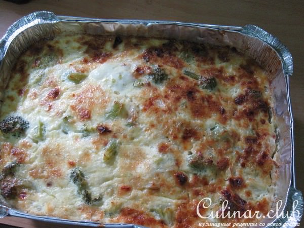 Запеканка с брокколи (без муки)