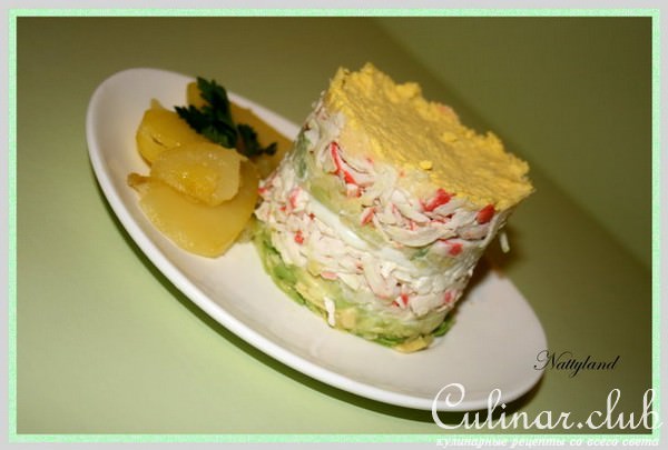 Башенки с крабовым мясом и авокадо