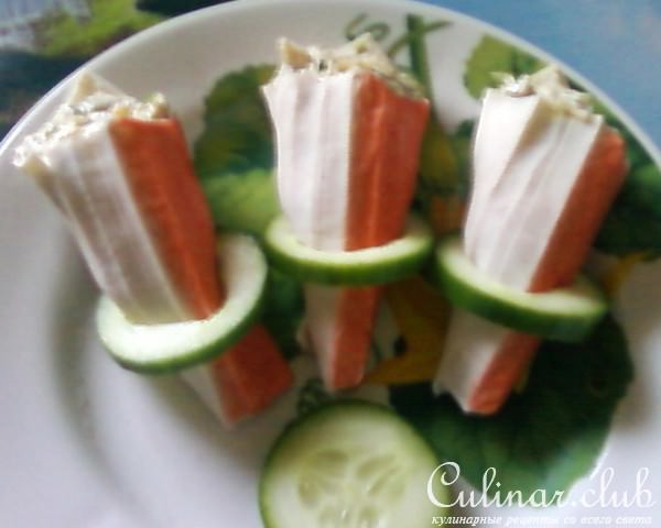 Закуска из крабовых палочек