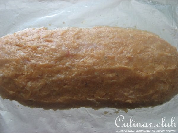 Рыбный рулет-суфле с перечно-грибной начинкой