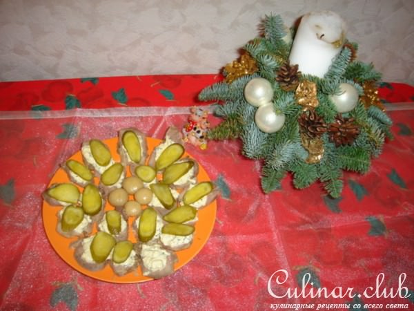 закуска из языка с начинкой