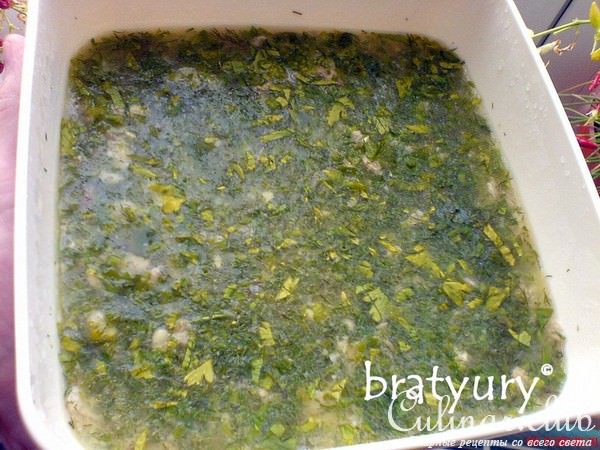 Холодец, бульон и жир из не ценных частей куриной тушки. Бюджетный рецепт