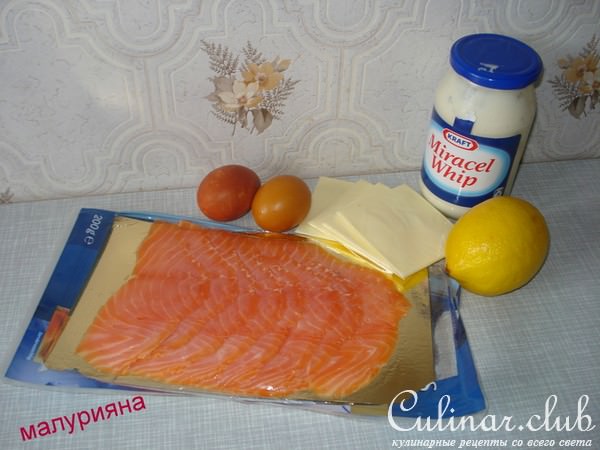 Рулетики из лосося