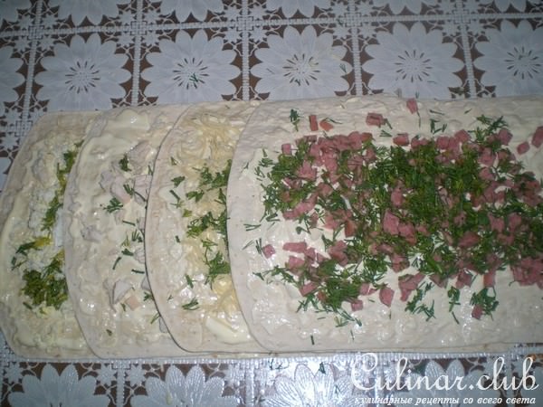 Рулет из лаваша сытный (вариант)