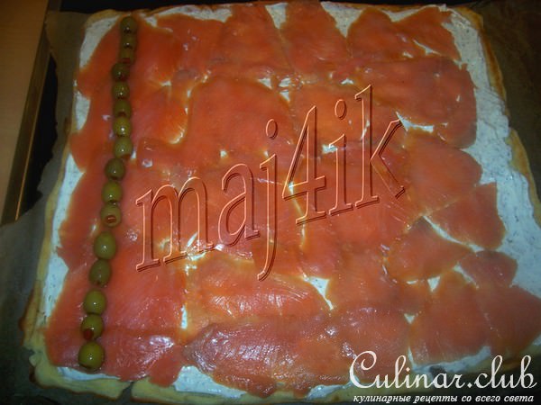 Нежный закусочный рулет "Рыбка" из заварного теста (праздничный вариант)