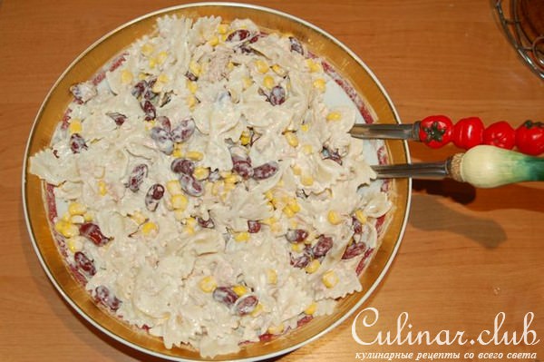 Тунец с макаронами
