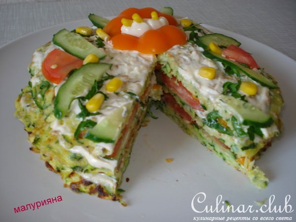 Кабачковый торт (вариант)