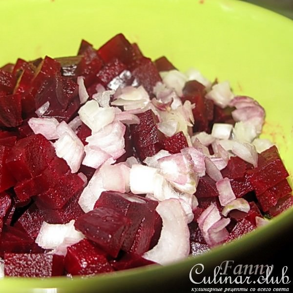 Закуска из свеклы с креветками