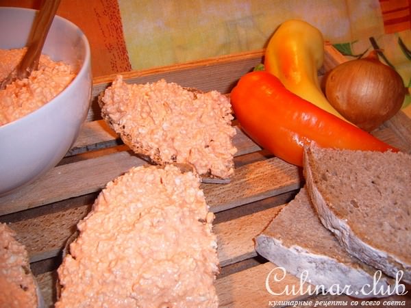 Венгерская пикантная творожная закуска с творогом- керезетт.