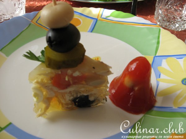 Заливная курочка с желе "Кровавая Мери"